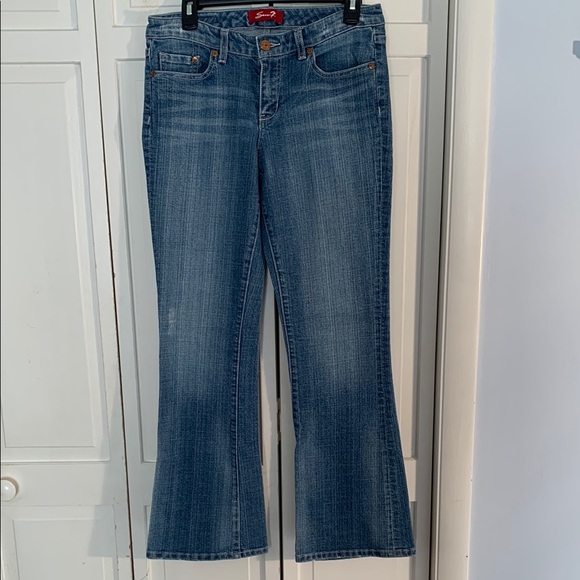 Seven7 Premium Denim Flare Wide Leg Jeans EUC - Picture 3 of 11